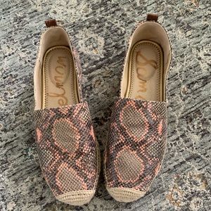 Sam Edelman snake print espadrilles